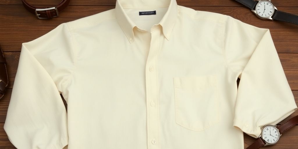 Heritage shirt on a table with accessories.