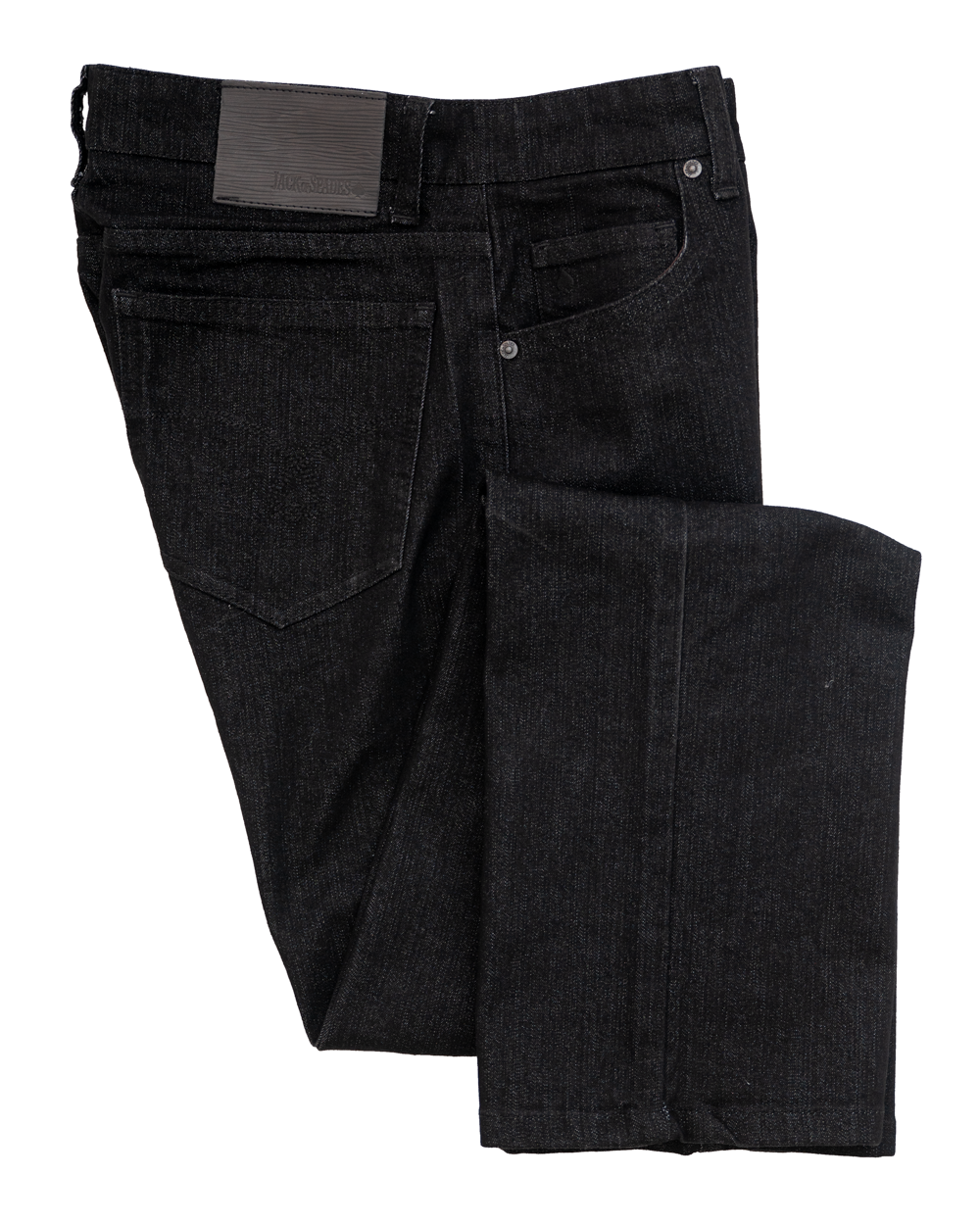 Clarke Gable black traditional five-patch pockets slim fit men's denim pants